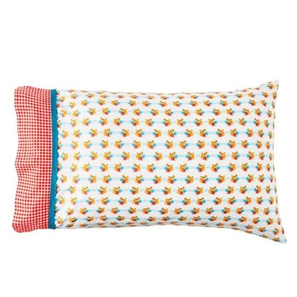 Pioneer Woman Petal Party Stripe 300 Thread Count Home Bed Floral Pillowcase 2 - Picture 2 of 8